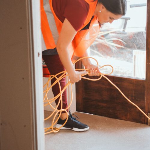 Girl With Extention Cord